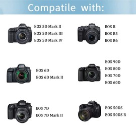 Camulti ACK-E6 Power Supply Adapter kit for Canon Camera Camcorder,DR-E6 DC Coupler Dummy Battery Replace of LP-E6 LP-E6N for EOS R R5 R6 R7,80D 70D 60D 90D,5D Mark II III IV,6D / 7D Mark II 5Ds