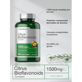 HORBÄACH - Bioflavonoides Cítricos 1500 mg, 300 Cápsulas – Complemento Alimenticio Sin Gluten ni OGM