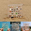 SSKHE 36 Grids Acrylic Magnetic Seashell Display Box, Clear Mini