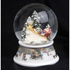 20201 Snow Globe Santa Claus Red Gift Sledge on Base