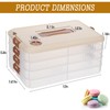 BOUTICOL 4-Layer Stackable Cookie Container with Lids, Portable Plastic Airtight
