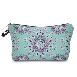 Cosmetic Bag for Women,Deanfun Mandala Flowers Waterproof Makeup Bags Roomy Toiletry Pouch Travel Accessories Gifts (51456)