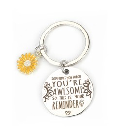 MUCOOS Inspirational Keychain,Motivational Keychain,Friendship Keychain,Affirmation Keychain,Inspirational Gift for birthdays, Christmas, New Year, Baptism, Graduation