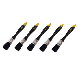 Hake City Duster Brush 356 Raster Blended Hair (Black Pig Hair Black Horse Hair) 1 inch 25 mm (Set of 5)