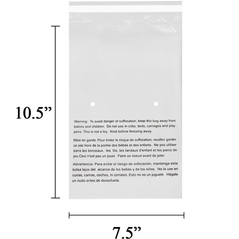 EcoSwift - 7.5” X 10.5” (20 Count) Self Seal Clear