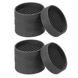 PATIKIL 2" Round Rubber Furniture Pad, 8 Pack Non Slip Caster Cups Anti Skid Floor Protectors for Furniture Feet Bed Couch Chair Table Stopper, Black