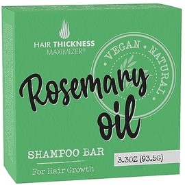 Barra de champú de aceite de romero para el crecimiento del cabello. Ecológica, sin productos químicos agresivos, segura para el color, pH equilibrado