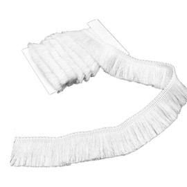 YEQIN 25mm Wide Cotton Fringe Tassel Trim 5 Yards (White)