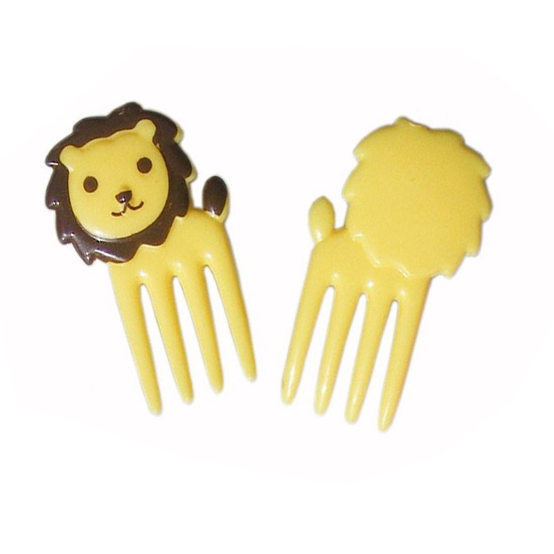 OFKPO 10Pcs Mini Lunch Fork, Animal Cartoon Child Fruit Fork,
