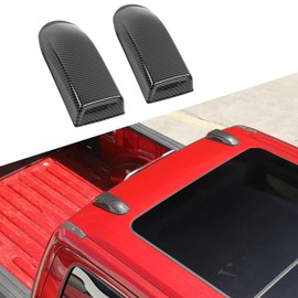 Jimen Compatible with Ford F150 2021-2023, 2PCS Roof Antenna Cover Radio Signal Antenna Decoration Trim Cover (Carbon Fiber)