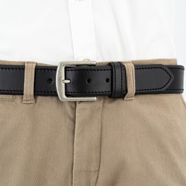 LINDENMANN Genuine Full Leather Belt Men's Jeans Belt Men's Leather 40 mm Wide Belt Men Genuine Full Leather Belt Black, dark brown