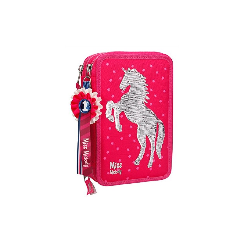 Miss Melody 10057 Triple Pencil Case, Palette Illette Pink