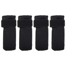 Anti-Scratch Cat Foot Covers - Adjustable Mesh Paw Protectors, Non-Slip, Breathable - Suitable for Family Pet Cat Bathing and Nail Cutting (4 Pieces, Black, M)