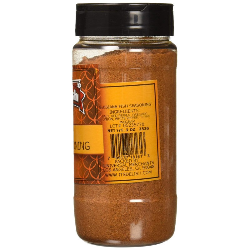 Louisiana Fish Seasoning by Its Delish, 9 oz Medium Jar