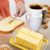 Stainless Steel Butter Slicer Cutter Container with Lid & Fork,