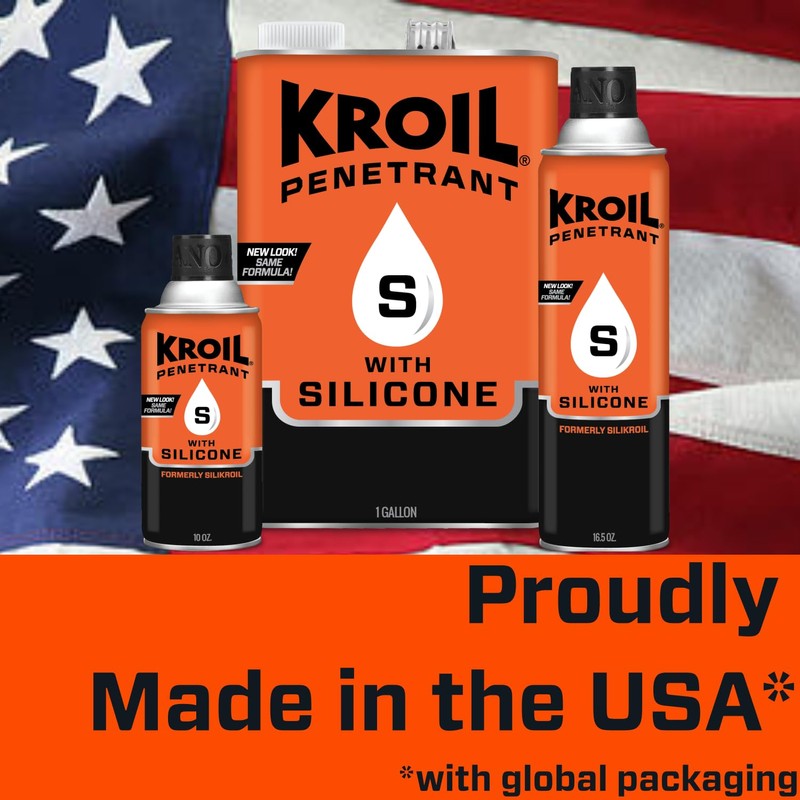Kroil Penetrating Oil with Silicone (Aerosol Spray-10oz Can-Single) | Penetrant