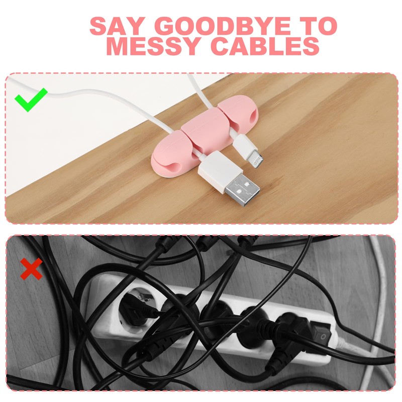 Mabor 3PCS Cable Clips Cord Wire Organizer Electrical Cable Management