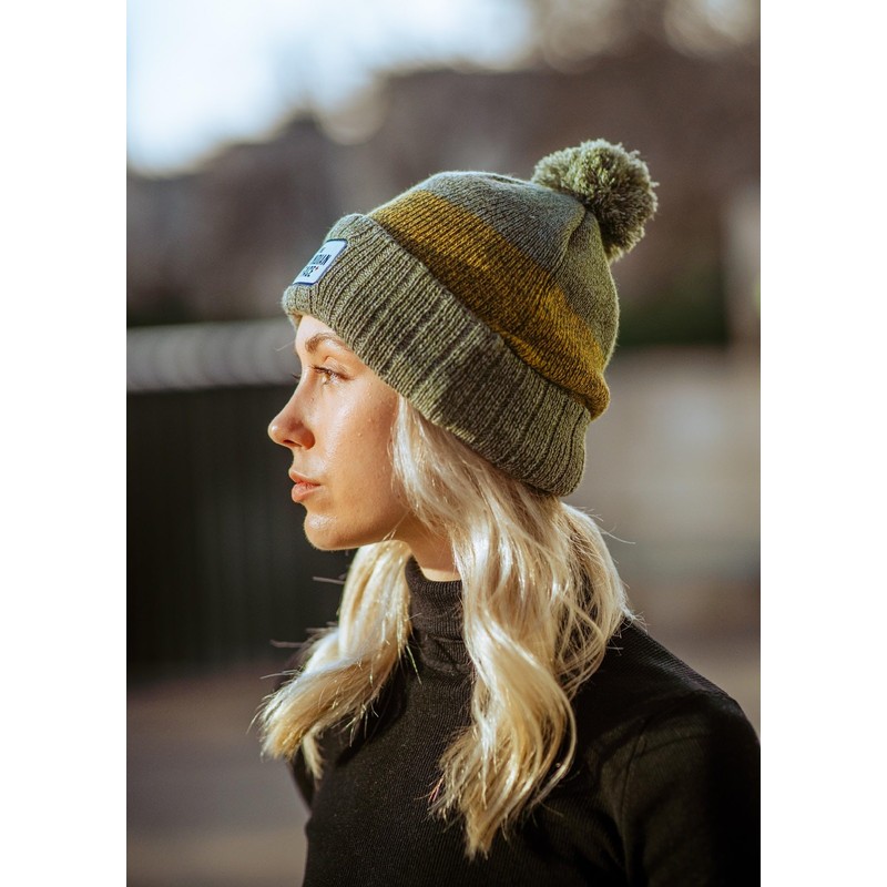 The Indian Face IF-A06-23M03C03-UN Gorros Peak Verde/Marrón, Unisex, One Size