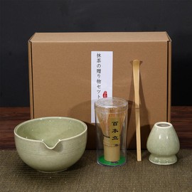 5 PCS Matcha Whisk Set, Green Matcha Set Whisk and Bowl, Japanese Matcha Tea Kit Perfect for Matcha Lovers Matcha Tea Set Matcha Powder Kit