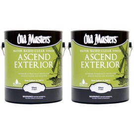 Old Masters 2 Pack of 1 gal 71301 Clear Ascend Exterior Water-Based Finish, Gloss