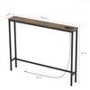 Aduanbang 5.9" Console Table with Outlet – Narrow Sofa Table,