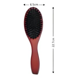 Solviora Cepillo de Pelo de Cerdas de Jabalí Natural Peine de Madera Promueve la Circulación Sanguínea Ideal para Limpiar la Barba Estilo de Cabeza de Aceite Cuidado del Cabello Acabadode Pelo Rotoetc