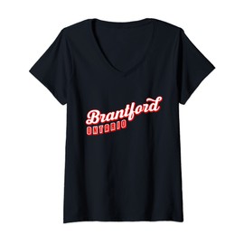 Womens Brantford Ontario V-Neck T-Shirt