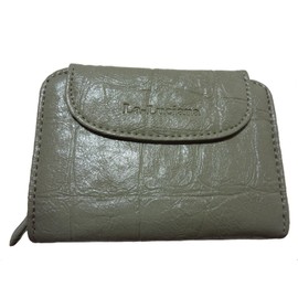 La Luciana 488 Small Handy Women's Purse in 8 Colours, Crocodile Design 13.5 x 10 x 4 cm, gray