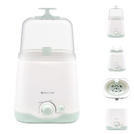 Kikkaboo Twinny Double Bottle Warmer 3-in-1 Heating, Sterilising, Cover, Colour: Green