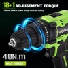 WorkBless WORKBLESS 21V Power Drill Set, Cordless Drill with 2