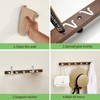 HaiFanWJ Wooden Wall Mounted Hangers, Natural Wooden Hooks with Multiple