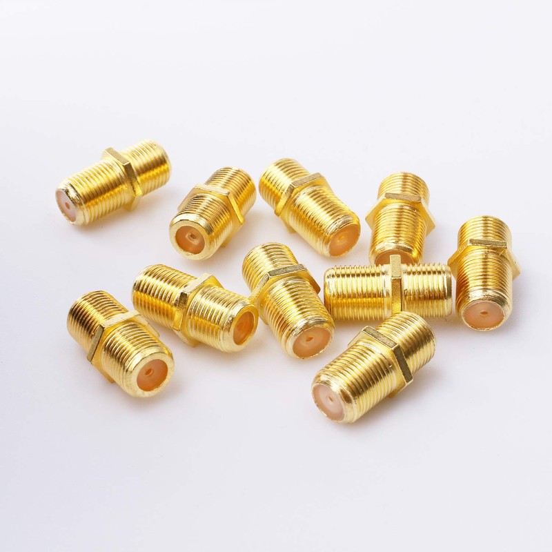 SAISN Coaxial Cable Connector F-Type RG6 Cable Extension Adapter (Pack