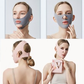 Yellow Fix Partner The latest model, 2 ways to use the seamless 3D lifting band without marks, face band massage, V-line, freckles, square jaw pink / 최신형 자국없이 무봉제 3D 리프팅밴드 2가지 사용법 얼굴밴드 마사지 브이라인 땡기미 사각턱 핑크