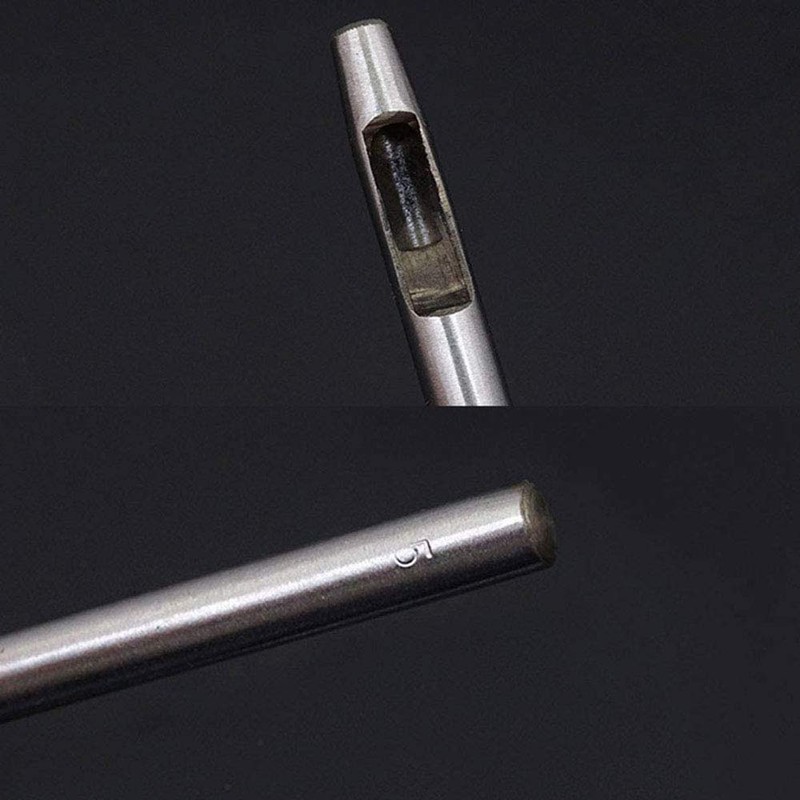 10PCS 0.5mm-5mm Leather Hole Punch Set, Belt Hole Puncher Hollow