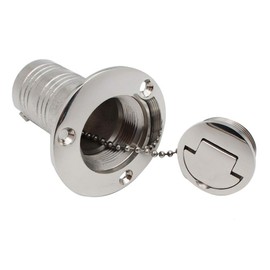 POFET 1-1/2 inch 316 Stainless Steel Small Clamshell Refueling Cap,Cabin Tank Deck/Yacht Tank Port Water Deck Filler Generic