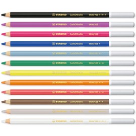 STABILO Chalk-Pastel Pencil CarbOthello - Pack of 12 - Primary Tones