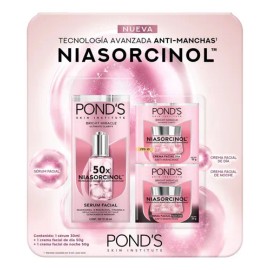 Pond’s Kit Facial: Sérum 30 ml + Crema Día 50 g + Crema Noche 50 g