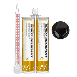 NADAMOO Epoxy Grout Black, Dual Tubes Waterproof Tile Grout 19oz 400ml, Restore Tile Grout Line for Shower Bathroom Wet Room Kitchen, Caulk Gun NOT Included