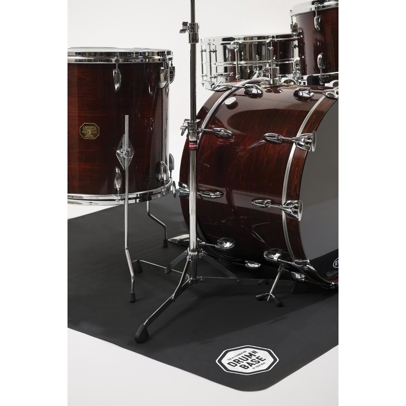 DRUMnBASE Drum Mat, Black, 5.9 FT x 4.6 FT (DNB-#1DRUMMAT)