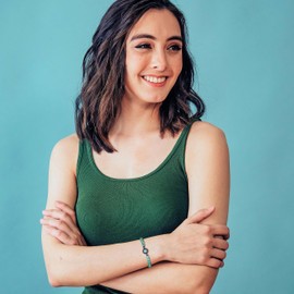 COAI Pulsera de piedra con abalorio de mal de ojo, Piedra, africano-turquesa