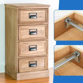 Trandraft 2 Pack Universal File Bars for Filing Cabinet Lateral Front to Back File Drawer Rail for Hanging Wood Cabinets Office Storage to Keep Organized