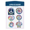 Life is Good. Six-Pack Stickers, Tie Dye Pack