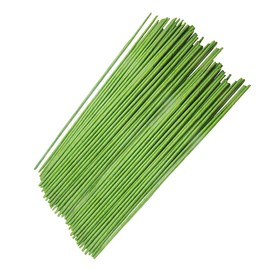 100PCS 18Ga Floral Stem Wires,Green Crafting Floral Stem Wire for DIY Crafts and Flower Arrangement 14 Inches