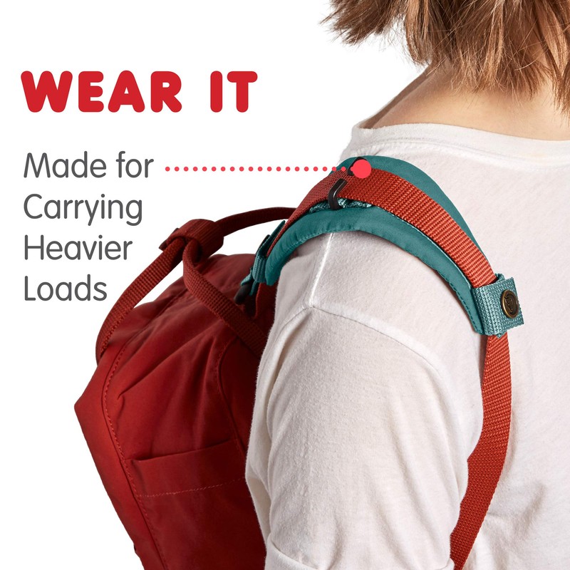 Fjallraven, Kanken Mini Shoulder Pads for Backpacks, Frost Green