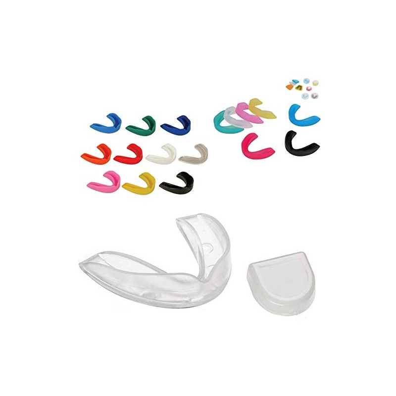 Professional Single Mouthguard Protection Unisex Bite Moldable Non-Toxic with Case