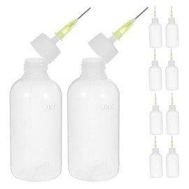 Ipetboom 12 Pcs Glue Dispensing Bottles with Needle Tips Squeeze Dropper Applicators for Precise Crafting DIY Scrapbooking and Model Building Projects