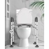 Toilet Seat Riser Extra Wide, 500lb Raised Toilet Seat with