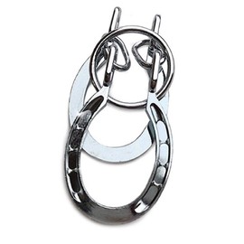 SHUYUE Classical Metal Horseshoe Puzzle Traditional Brain Teaser Puzzles Jigsaw Toy (Silver)