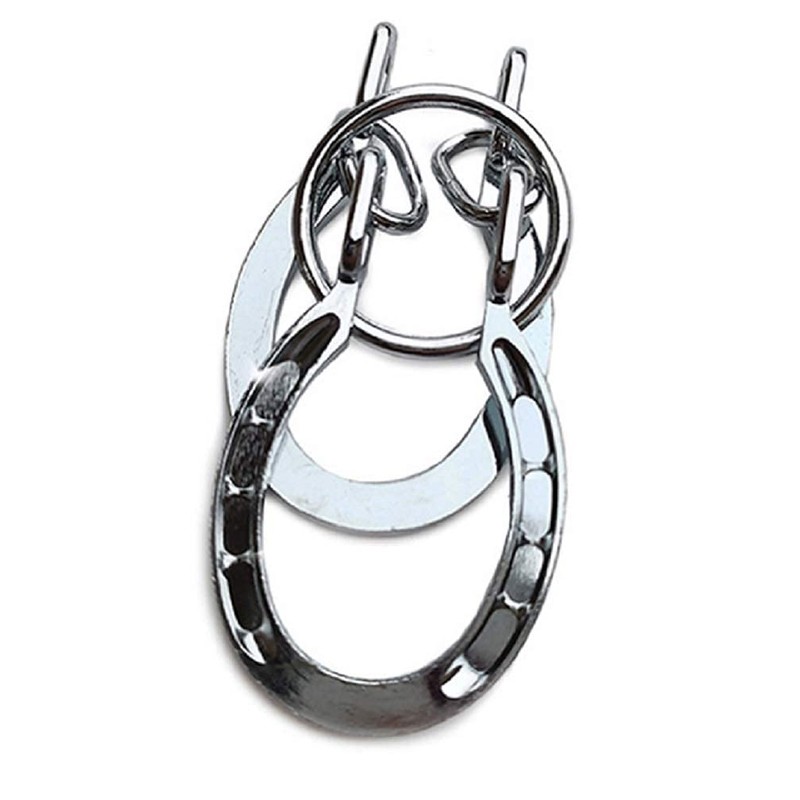 SHUYUE Classical Metal Horseshoe Puzzle Traditional Brain Teaser Puzzles Jigsaw