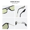 OSAGAMA Vintage Square Sunglasses for Women Men 70s Small Glasses